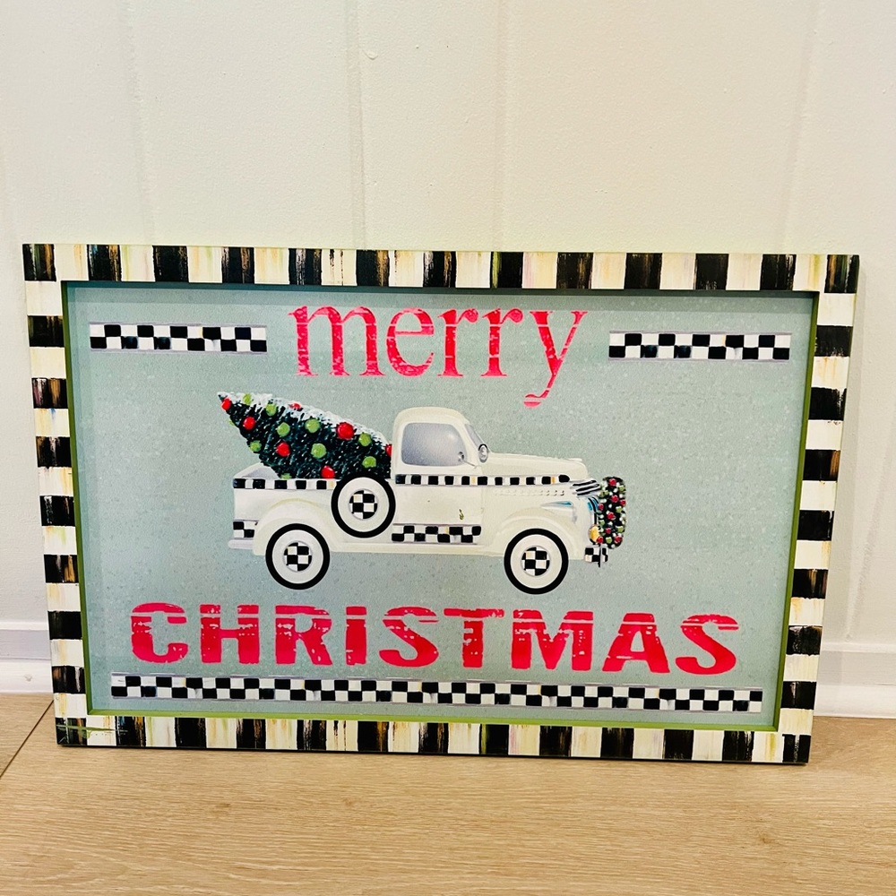 MacKenzie-Childs Farmhouse Special Delivery Truck Merry Christmas Wall Sign